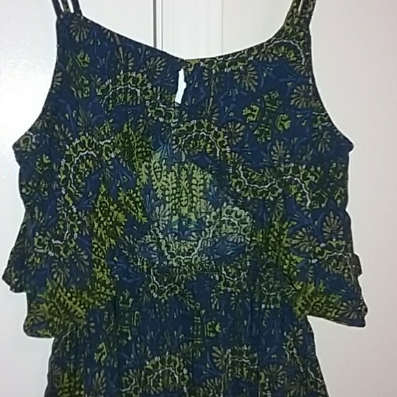 Mossimo blue and green maxi dress - Picture 2 of 3